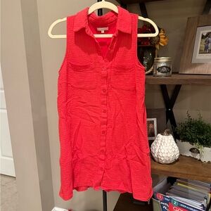 Z Supply Vibrant Watermelon Color Sleeveless Blouse